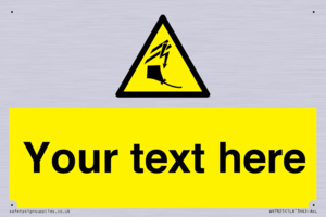 Custom warning kite flying near powerlines